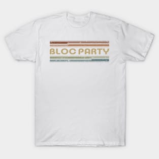 Bloc Party Retro Lines T-Shirt